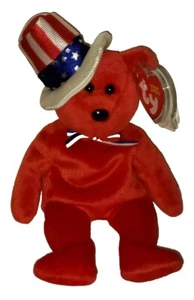 Ty Beanie Baby - SAM the Bear (Red)(9 Inch) NEW MWMTs Plush Stuffed Animal Toy - Picture 1 of 8