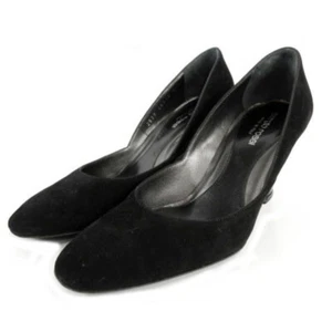 Sergio Rossi Pumps Wedge Sole Suede Leather Italian Black 36.5 Used 2bbaed97d88e - Picture 1 of 7