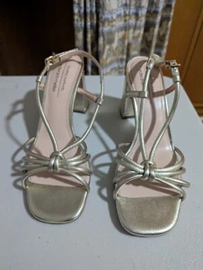 Edward Meller Gold Knot Heels size 38 - Picture 1 of 5