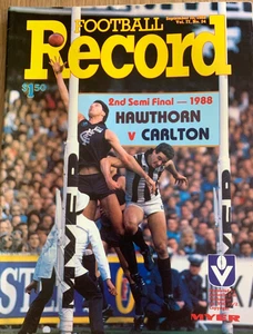 1988 VFL Second Semi Final Hawthorn v. Carlton - Picture 1 of 2