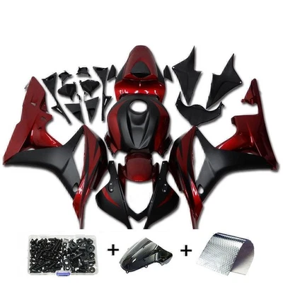 Carenado FKA negro rojo apto para carenados de inyección Honda CBR 600RR 2007 2008 Foto 1 de 4