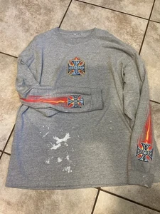 Maglietta Vintage West Coast Choppers Xxl 2xl Ls Fiamme Moto Y2k - Foto 1 di 6