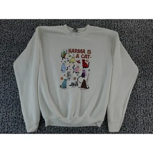 Gildan Jugend XL cremefarben Karma ist eine Katze Grafik Sweatshirt Taylor Swift inspiriert - Bild 1 von 11