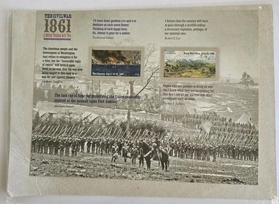 Почтовая служба США Гражданская война 1861 полный лист новые навсегда марки запечатанные - Изображение 1 из 4