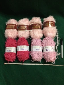 Patron Allure Moda Dea Tutu 8 Skeins 1.75 Oz Ea Rose Quartz Raspberry Petal Pink - Picture 1 of 13