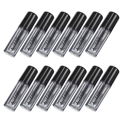 Lot de 12 tubes de mascara vides : mini tubes de mascara transparents - Photo 1/4