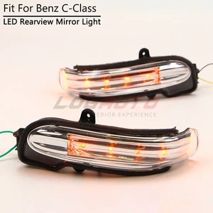 For Mercedes C-Class W203 2001-07 LED Rearview Side Mirror Light with Turn Clear - Picture 1 of 11