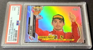 2020 Topps Chrome Formula 1 F1 Refractor Charles Leclerc Rookie #155 PSA 9 - Picture 1 of 2