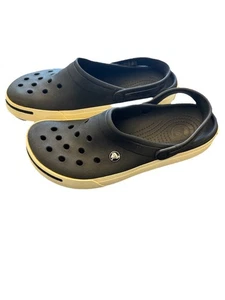 Crocs Crocband Clogs Black White Slip-on M9/W11 - Picture 1 of 8