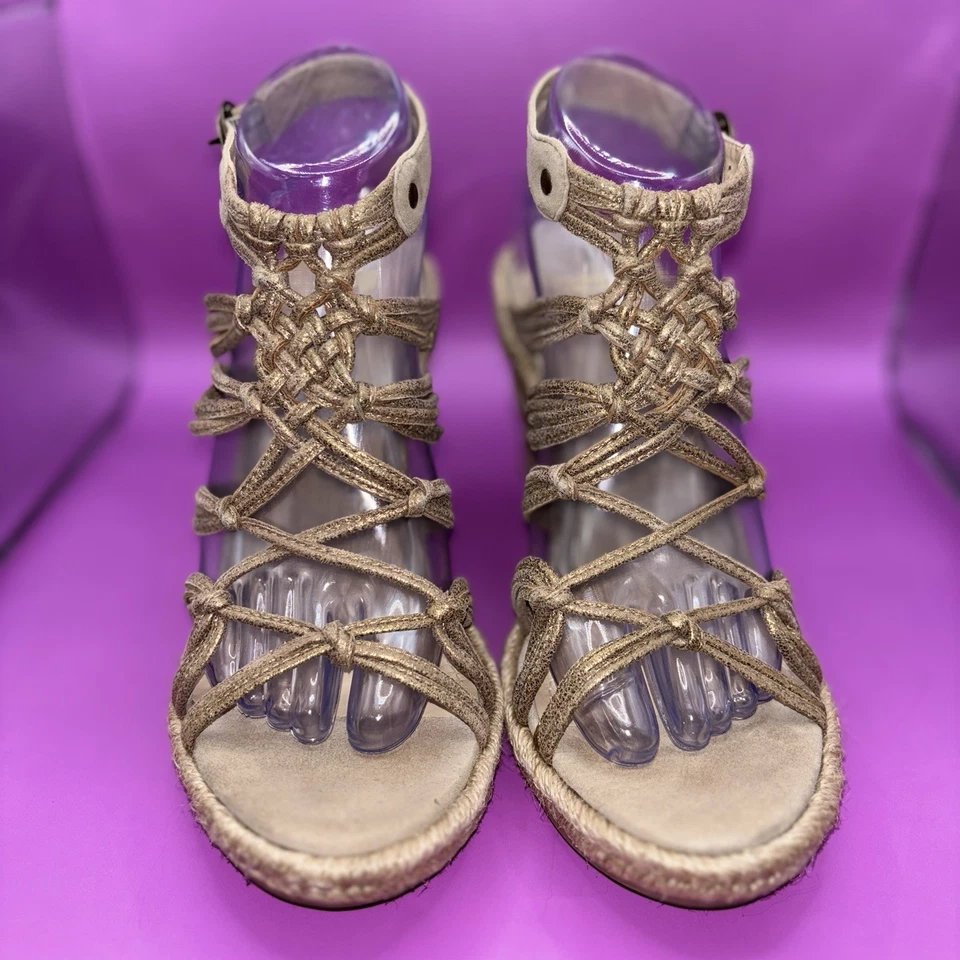 Sandalias de cuña para mujer Johnston and Murphy "Mindy" talla 9 m peltre precio de venta sugerido por el fabricante 198 USD (0262) Foto 1 de 4