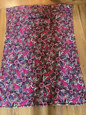 Vera Bradley золотистый цветочный розовый плюшевый путешествий плед переноски мешок 50 X 60 - Изображение 1 из 4