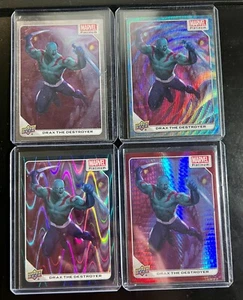 DRAX THE DESTROYER BASE BLUE SURGE TEAL WAVE /799 RED PRISM /199 MARVEL PLATINUM - Picture 1 of 2