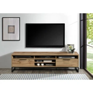 71" TV Stand Entertainment Center Media Console, 2 Drawer & 5 Shelves, Oak - Picture 1 of 2