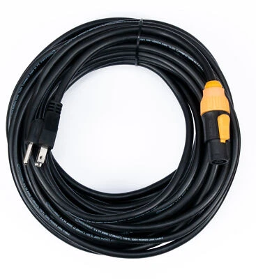 Accu-Cable SIP1MPC50 Outdoor 50' Power Twist Lock To 3-Prong Edison Plug Cable - Image 1 of 2