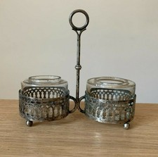 Antico set Sale e Pepe in argento 800 del I° novecento