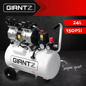 Giantz 24L Air Compressor 40 L/min 115psi Oil-Free Electric Portable Inflator - Picture 1 of 8