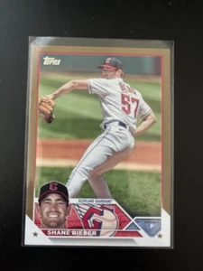 Shane Bieber Guardians Topps Gold #298 2023 - Imagen 1 de 2