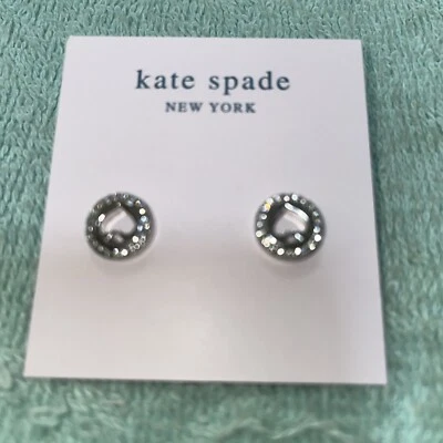 New Kate Spade Round Spade in Circle Earrings New No Tags - Image 1 of 4