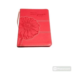 Pink Lux-leather Journal With God M..., Christian Art (B-H) - Foto 1 di 3