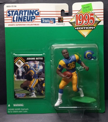1995 NFL Jerome Bettis St Louis Rams NFL Kenner Starting Lineup SLU Figure - NOC Cover