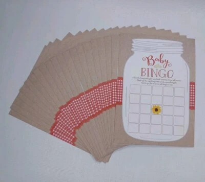 Juegos de baby shower cartulina tarjetas de doble cara dos juegos 20 cartas Foto 1 de 4