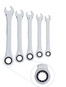 HUSKY HRRW5PCMM Ratcheting Reversible Combination Wrench Set - Picture 1 of 7