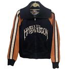 Harley Davidson Jacket Womens X-Large Embroidered Monogrammed Orange Black