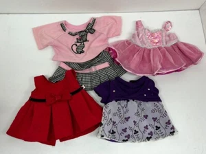 Lot Build a Bear Bear Dresses Red Skirt Cat Ballerina Pink 5 Piece - Picture 1 of 8