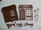 6 DIE CUT BROWN SHEDS & TOOLS FOR CRAFTS