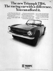 Pubblicità stampa originale Triumph TR-6 1969 - Foto 1 di 1