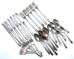 VINTAGE CROWN SILVER PLATE RADIANCE FLATWARE SET OF 30 - Picture 1 of 8