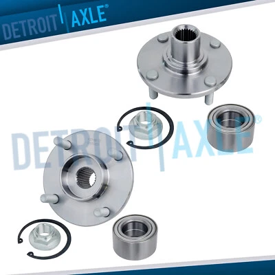 Par de conjuntos de buje de cojinete de rueda delantera para Ford Focus 2001-2010 2011 4LUGS con ABS Foto 1 de 4