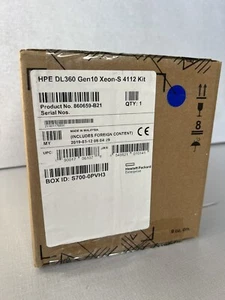 860655-B21 HPE DL360 Gen10 Intel Xeon-Silver 4112 2.6GHz 4-core CPU KIT - Picture 1 of 2