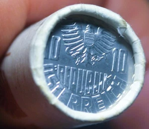 Gem Unc Original Roll (50) Austria 1990 10 Groschen Coins~Imperial Eagle~Free Sh - Picture 1 of 3