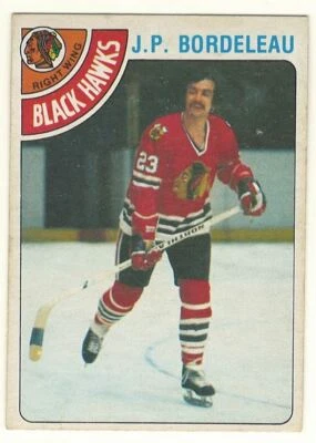 1978-79 O-PEE-CHEE # 101 J.P. BORDELEAU BLACK HAWKS OPC HOCKEY NICE / NO CREASES - Image 1 of 2