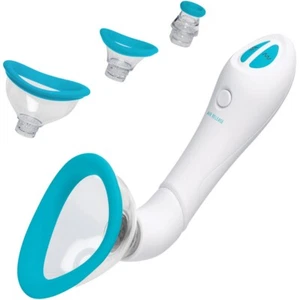 Doc Johnson Bloom Intimate Body Pump Sky Blue/White - Automatic Suction Vibrator - Picture 1 of 7