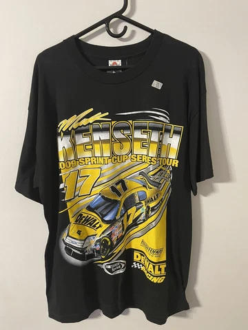 NEW NASCAR AOP Y2K Matt Kenseth Dewalt Yellow 2009 Shirt Mens Size XL Cover