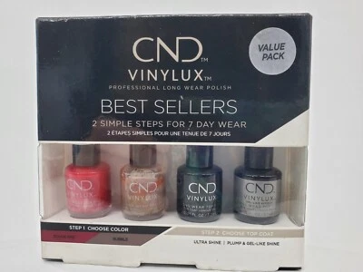 CND Vinylux Best Sellers Value Pack Rouge Red Rubble & Top Coat Nuevo Foto 1 de 3