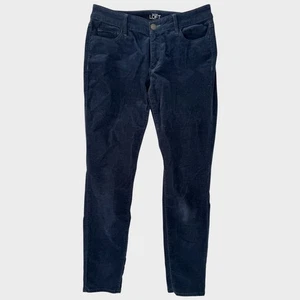 Ann Taylor LOFT Outlet Curvy Skinny Size 8 Blue Corduroy Pants  - Picture 1 of 8