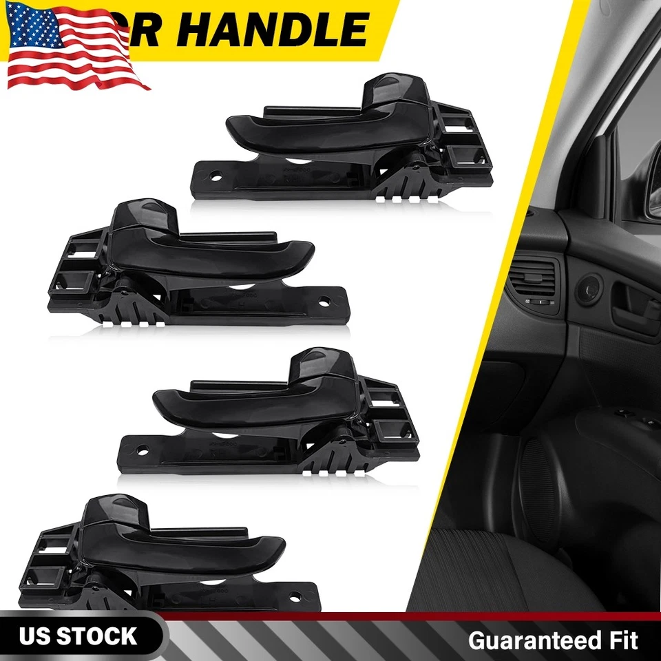 Juego completo de 4 manijas interiores de puerta para Kia Sportage 2005-2010 negro Foto 1 de 4