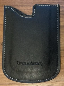 Blackberry 8300/8310/8320 Curve OEM Original Pocket Case Black Leather Vintage  - Picture 1 of 4