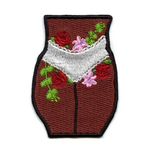 Melanin Queen with Flower Bush EXCLUSIVE Embroidered Iron On Patch - Picture 1 of 1