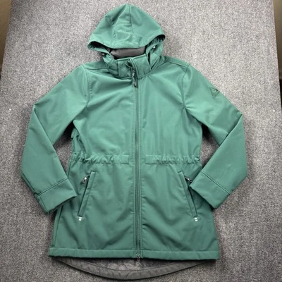 Chaqueta Gerry para mujer mediana suave verde cremallera chaqueta con capucha forrada de vellón Foto 1 de 4