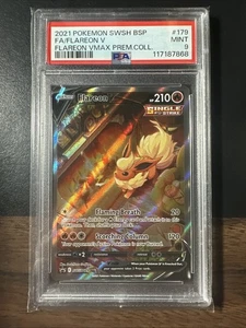 Pokémon SWSH 2021 Black Star Promo #179 arte completo/flareon V PSA 9 - Imagen 1 de 2