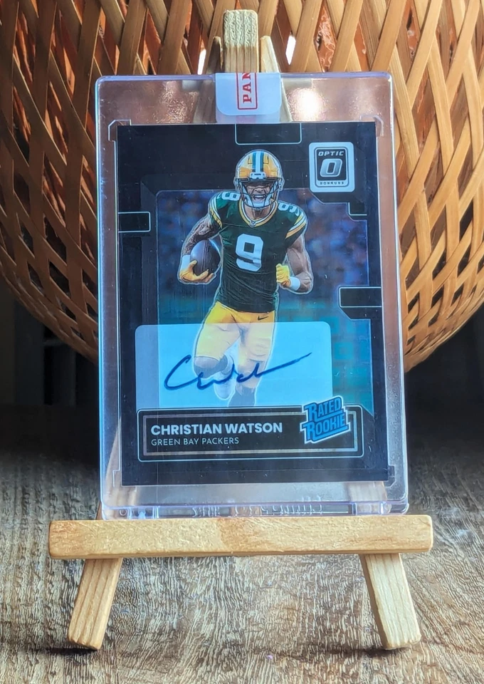 2022 Donruss Optic Кристиан Уотсон рейтинг дебютант черный Pandora Auto RC /25 - Изображение 1 из 3