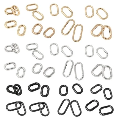 2 Pieces Spring Keyring Buckles Metal Oval Rings Buckles Bag Accessories for Bag - Image 1 of 4