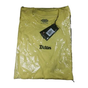 T-shirt Dickies uomo taglia grande skateboard logo ricamato giallo - Foto 1 di 6