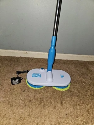 Fregona de piso giratoria motorizada recargable de policía de piso de TV original como se ve en TV Foto 1 de 4