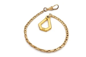 Vintage Gold Filled Pocket Watch Chain 8" - Picture 1 of 6