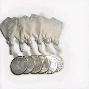 Tischserviette 6 Stück Untersetzer 6 Stück  Muschel Strand Boho elfenbein nachhaltig - Bild 1 von 4